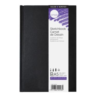 Imagem de Caderno Sketchbook Brochura A5 Capa Dura para Desenho A5 148 X 210MM 54 Folhas
