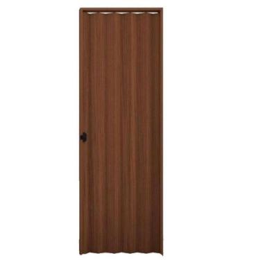 Imagem de Porta Sanfonada Interna Plasbil PVC Relevo Mogno, 210 x 80 cm