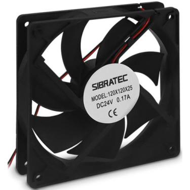 Imagem de Ventilador Ventoinha 12x12x2,5cm Cooler Corpo Plástico Eixo com Bucha 