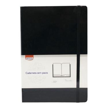 Imagem de Caderneta Brochura BRW Capa Dura sem Pauta com 80 Folhas em Papel 80g-m2 Formato A5 Preto