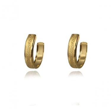 Imagem de Brinco Argola Trabalhada Banhado Em Ouro 18k [f027]