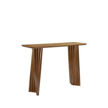 Imagem de Aparador Itália Reto MDF 140CM Mel para Sala de Estar com Tampo Retangular Laminado