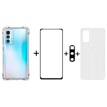 Imagem de Capa Case + PL Camera + Pl 3D + Pl Fibra Para Moto Edge 20 Pro - Unive