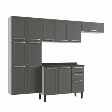 Imagem de Cozinha Modulada Compacta em Aço 4 Peças 13 Portas 2 Gavetas Florençe 
