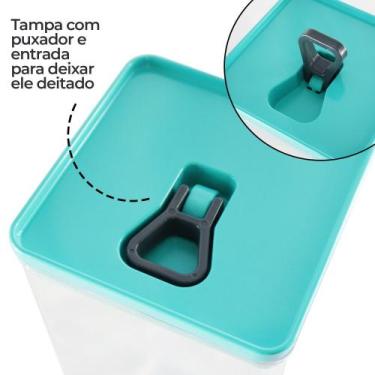 Imagem de Kit Organizador Hermético Dubai Verde Tiffany 5 Litros - Unitermi