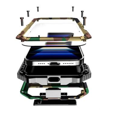 Imagem de Capa Lunivop para iPhone 16 Pro Max com camuflagem e proteção 360