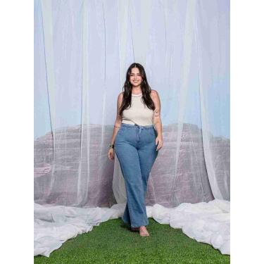 Imagem de Calça Jeans Feminina Wide Petit Plus - 32076