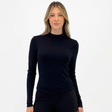 Imagem de Blusa Malwee Básica Canelada Manga Longa Gola Alta Feminina-Feminino