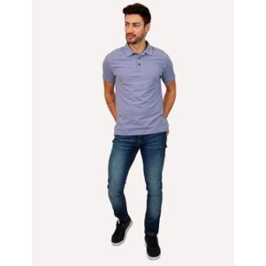 Imagem de Polo Ellus Masculina Piquet Classic Easa Blue Vintage Azul-Masculino