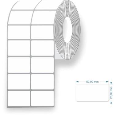 Imagem de Etiqueta Adesiva Couche 50X25MMX42M 2COL/3000ET Rolo - Grespan