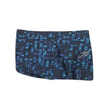 Imagem de Sunga Estampada Helanca 17cm Hidromax Mormaii, M, Preto, Azul