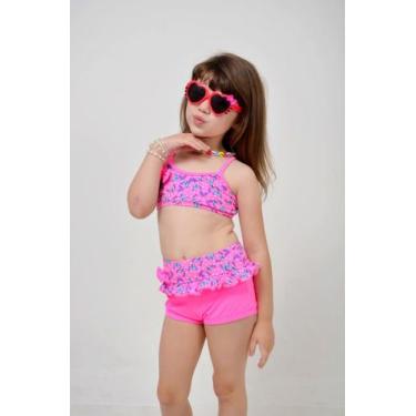 Imagem de Biquíni Infantil Shortinho Com Babado e Lacinho - MF FASHION, 8