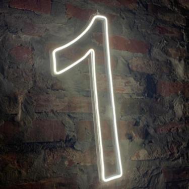 Imagem de Número 1 em Neon Personalizado - Revolux , Branco, Bivolt