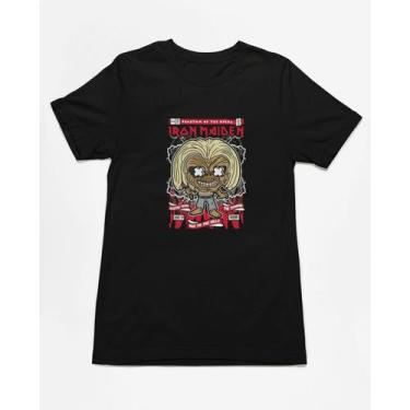 Imagem de Camiseta Poster Pop Style Inspiração IRON MAIDEN Estampa DTF 100% Algo