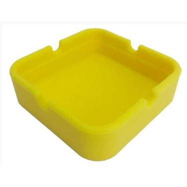 Imagem de Cinzeiro Quadrado de Silicone Amarelo - Sem Marca
