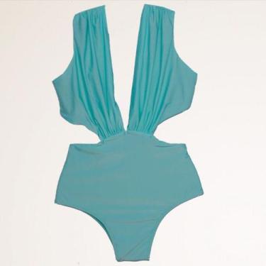 Imagem de Maiô Corpo Drapeado - ZEPHYR BEACHWEAR, P, Feminino, Verde