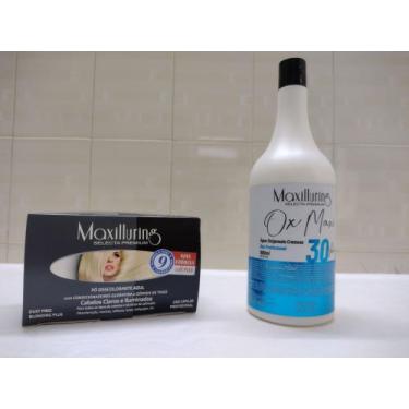 Imagem de Pó descolorante azul + água oxigenada 30 volumes - Maxilluring, 2