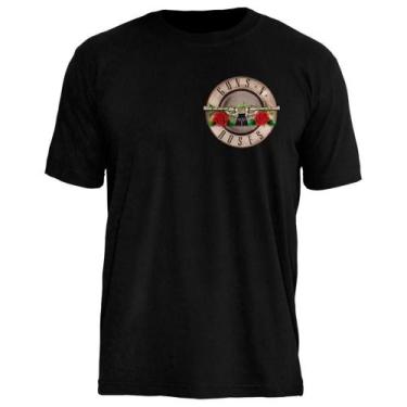 Imagem de Camiseta de Banda Guns N Roses em Algodao Manga Curta Oficial - Stamp 