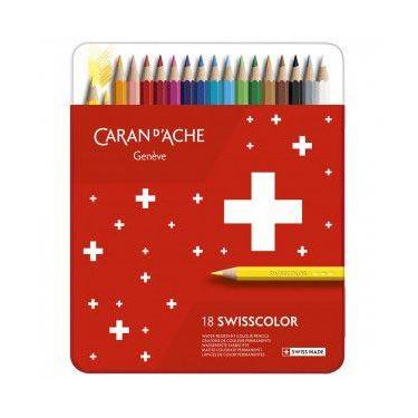 Imagem de Lápis de Cor Swisscolor Permanente 18 Cores - caran d ache