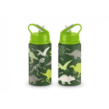 Imagem de Garrafa térmica infantil dinossauro 300ml com bico e alça - garrafinha