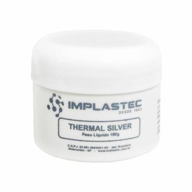 Imagem de Pasta Térmica Thermal Silver para Dissipação de Calor com Alta Condutividade 1,6W Pote 100g Implastec