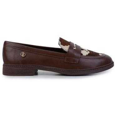 Imagem de Mocassim Feminino Dakota Animal Print Marrom - D2621, 36, Marrom
