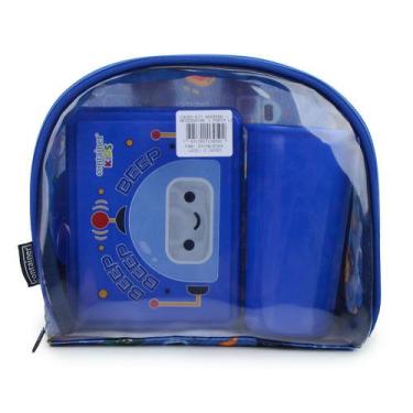 Imagem de Kit Infantil Masculino Container Kids Lancheira Azul 13050