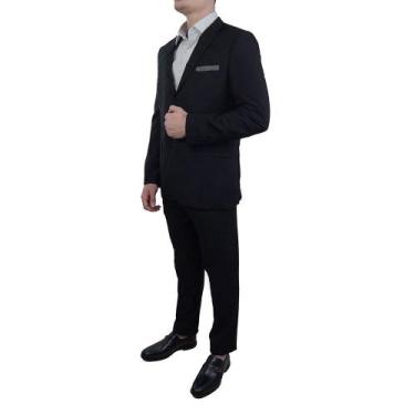 Imagem de Terno Masculino Navaratti Costume Slim Fit Preto TRN0552SFR, 50, Preto