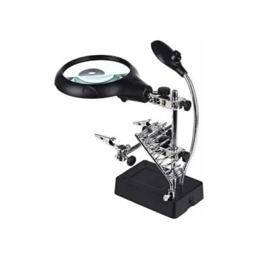 Imagem de Lupa Mesa Bancada 5 Leds Placa Celular Solda - Klight