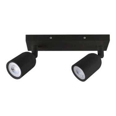 Imagem de Lumínaria spot led direct mr16 base linear 2x4w preto - TASCHIBRA