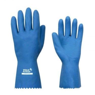 Imagem de Luva de latex silver slim P azul - Volk