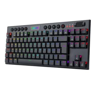 Imagem de Teclado Mecânico Redragon K622, Gamer Horus TKL, RGB, Switch Brown, Com Fio, Preto