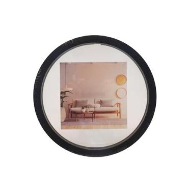 Imagem de Porta Retrato Redondo Float Plástico Com Vidro 10x10cm - Mai Home, Pre