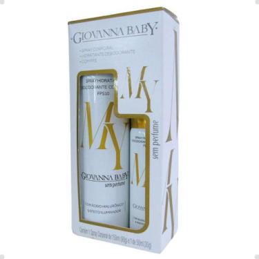 Imagem de Kit Spray Giovanna Baby Desodorante Corporal Sem Perfume FPS10 Com 2