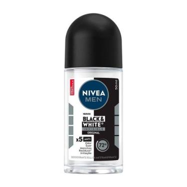 Imagem de Desodorante Nivea Roll On Masculino Invisible Black White 50ml