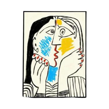Imagem de Pôster De Exposição De Arte 'O Beijo' De Picasso, Decoração De Parede 