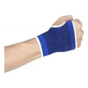 Imagem de Munhequeira Tensor Esportiva Para Proteção Do Punho E Pulso, Azul