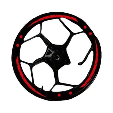 Imagem de Adesivos Para Roda De Motocicleta Com 12 Listras E 24 Bolinhas, Imperm