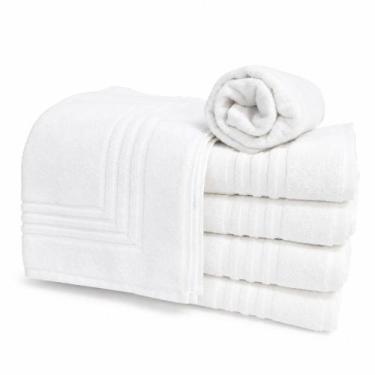 Imagem de Kit 10 Toalhas de Piso Lufamar Imperial 50x80 Branca Hotel Cor:Branca,