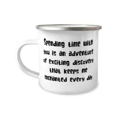 Imagem de Caneca especial para acampamento de 355 ml da Special Wife, passar tempo com você é uma aventura de emocionante, presente para esposa, presentes inspiradores do marido