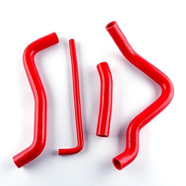 Imagem de LUXERAD Mangueira de resfriamento de radiador de silicone com desempenho de 3 camadas para kit de radiador de silicone SUZUKI GSX-R1000/GSXR1000 (vermelha)