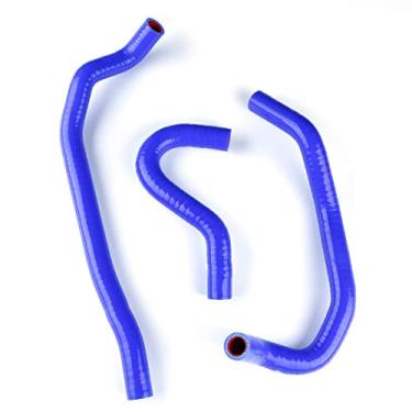 Imagem de LUXERAD Kit de mangueira de arrefecimento de silicone de desempenho de 3 camadas 4,5 mm para Toyota SUPRA MA70 JZA70 (azul)