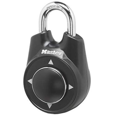 Imagem de Master Lock Cadeado de armário 1500iD defina seu próprio cadeado com combinação direcional, 1 pacote, preto