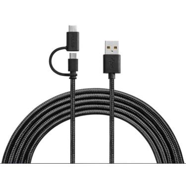 Imagem de Cabo Celular Premium 2 X 1 Micro Usb/Tipo-C 1,5M Pulse Wi415