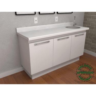 Imagem de Armário para Dentista Triplo Com Pia - Deki Premium