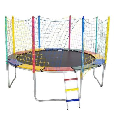 Imagem de Cama Elástica ChicoPlay de 3,05 m Lona Preta Importada sem Emenda