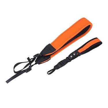 Imagem de Cinta de câmera laranja para todas as câmeras DSLR, cinto elástico de absorção de choque com alça de pulso, ótimo presente de fotógrafo para câmeras SLR, máquinas telefoto, filmadoras, câmeras digitai