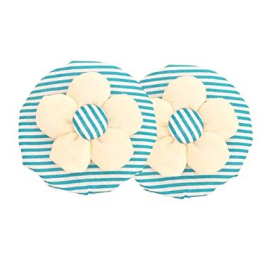 Imagem de QILAND Capas de maçaneta de porta 2 peças protetor de maçaneta de porta tampas de maçanetas redondas macias capas de maçanetas de porta estilo natural decorar sua maçaneta (azul)