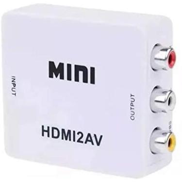 Imagem de Mini Adaptador Conversor D Hdmi P/ Video 3Rca Av Cabo Hdmi - Hdmi Mk