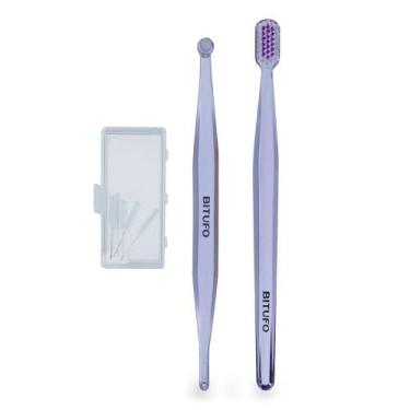 Imagem de Kit Ortodôntico Bitufo Cilíndrico Cores Sortidas 1 Escova Dental, 1 Es